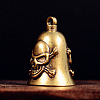 Skull Cross Brass Mini Altar Bells for Witchcraft Wiccan Altar Supplies PW-WGB1A40-01-2