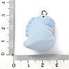 Flocky Resin Pendants FIND-S001-08D-3