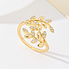 Brass Micro Pave Cubic Zirconia Finger Rings for Women FU0623-1-1