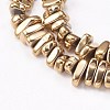 Electroplated Non-magnetic Synthetic Hematite Beads Strands X-G-P367-G04-1