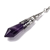 Natural Amethyst Pointed Dowsing Pendulum Big Pendants G-H285-06P-A04-3