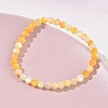 5MM Natural Yellow Shell Round Beaded Stretch Bracelets SH-CBACA76-18A-3