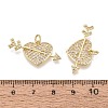 Valentine's Day Brass Micro Pave Clear Cubic Zirconia Pendants KK-Q072-10G-3