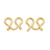 Brass S-Hook Clasps KK-H532-07A-G-1