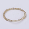 Electroplate Glass Beads Strands X-GLAA-F077-PL08-2