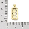 Rack Plating Brass Micro Pave Cubic Zirconia Pendants KK-P247-06G-3