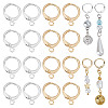 80Pcs 8 Styles Brass Hoop Earrings Findings FIND-DR0001-65C-1