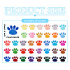 36Pcs 36 Colors Paw Print Computerized Embroidery Cloth Iron on Patches PATC-TAC0001-08-3