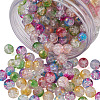Transparent Spray Painted Crackle Glass Beads Strands GLAA-TA0003-08-4