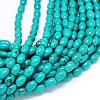 Natural Howlite Oval Bead Strands X-TURQ-E022-13-12x8mm-1
