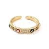 Brass Micro Pave Cubic Zirconia Open Rings RJEW-J017-VC274-2