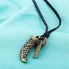 Punk Style Adjustable Leather Necklaces NJEW-BB18105-A-8