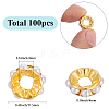100pcs Alloy Spacer Beads FIND-SC0021-51G-2