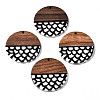 Resin & Walnut Wood Pendants RESI-S389-077-1