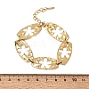 304 Stainless Steel Oval with Hollow Flower Link Chain Bracelets SA-CBAF6AD-08G-5