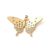 Brass Micro Pave Cubic Zirconia Pendants KK-P320-03B-G-1