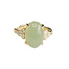 Oval Natural Hetian Jade Finger Rings FS-WGA2F2C-01-5