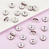 Brass Grade A Rhinestone Spacer Beads RB-A014-Z8mm-10S-2