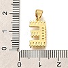 Rack Plating Brass Micro Pave Cubic Zirconia Pendants KK-L226-100G-E-3