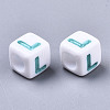 Opaque White Acrylic Beads SACR-R252-02L-2