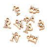 Alloy Rhinestone Charms ALRI-T008-01G-3