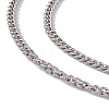 Non-Tarnish 201 Stainless Steel Curb Chain Necklace for Men Women NJEW-P268-A27-1X5-2