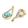 Synthetic Turquoise Teardrop Pendants KK-U043-39G-02-2