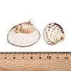 Electroplate Sea Shell Pendants X-SSHEL-T006-04-3
