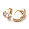 Light Gold Brass Micro Pave Cubic Zirconia Hoop Earrings EJEW-C073-09C-KCG-2