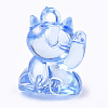 Transparent Acrylic Kitten Pendants TACR-S149-10-3