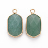 Natural Green Aventurine Pendants G-S359-296A-2