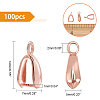 Grade AA Brass Ice Pick Pinch Bails for Pendant Making KK-PH0001-35RG-NR-2