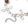 Alloy Natural Mixed Gemstone Link Bracelets for Women BJEW-JB11684-6