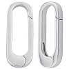 2Pcs 925 Sterling Silver Spring Gate Rings STER-SC0001-58-6