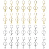 20Pcs 4 Style Alloy Key Rings KEYC-CJ0001-06-1