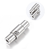 Tarnish Resistant 304 Stainless Steel Locking Tube Magnetic Clasps X-STAS-H019-3