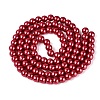 Baking Paint Pearlized Glass Pearl Round Bead Strands HY-Q330-8mm-51-2