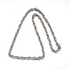 304 Stainless Steel Rope Chain Necklaces and Bracelets Jewelry Sets SJEW-L410-04P-3