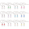 SUNNYCLUE 240Pcs 12 Color 304 Stainless Steel Earring Hooks STAS-SC0006-45-1