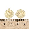 Brass Micro Pave Clear Cubic Zirconia Pendants CU-CBA764E-04-G-4