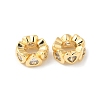 Brass Micro Pave Cubic Zirconia European Beads KK-P234-24G-1