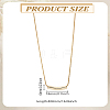 1Pc Zinc Alloy Curved Tube Pendant Necklaces for Women NJEW-LP0004-18-2