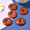 Donut/Pi Disc Natural Gemstone Pendants G-L234-40mm-04-5