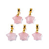 Natural Rose Quartz Charms G-N326-142-09-2