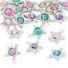 20Pcs Polymer Clay Star & CCB Frame Links Connector Charms CLAY-TADJ0001-06-3