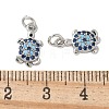 Brass Micro Pave Cubic Zirconia Charms KK-U056-44P-3