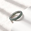 Brass Micro Pave Cubic Zirconia Finger Rings RJEW-P166-10P-2