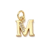 Brass Micro Pave Cubic Zirconia Charms KK-I382-03G-M-1