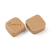 Chocolate Opaque Resin Cabochos RESI-WH0026-62A-1