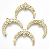 Rack Plating Alloy  2-Loop Link Pendants X-PALLOY-S132-195-RS-1